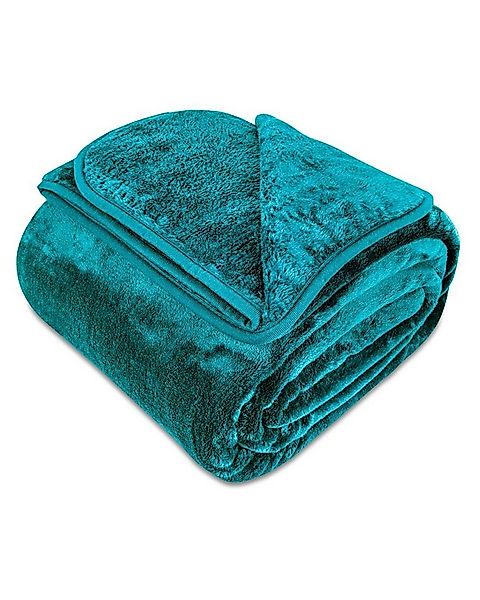 Wohndecke Cashmere Feeling Kuscheldecke weich & flauschig - warme Fleecedec günstig online kaufen