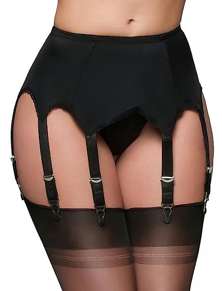 Vintage Hüftgürtel mit 8 Haltern Schwarz günstig online kaufen