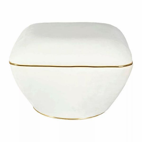 360 Living Hocker Contessa 100 elfenbein gold B/H/T: ca. 60x42,5x60 cm günstig online kaufen