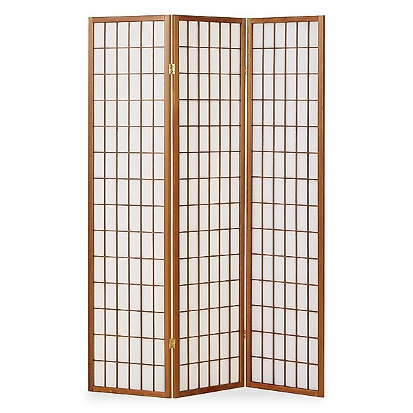 Homestyle4u 3-tlg. Paravent in Braun 132x175 cm 161 günstig online kaufen