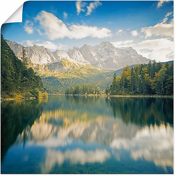 Artland Wandbild "Zugspitze mit Eibsee", Berge & Alpenbilder, (1 St.), als günstig online kaufen