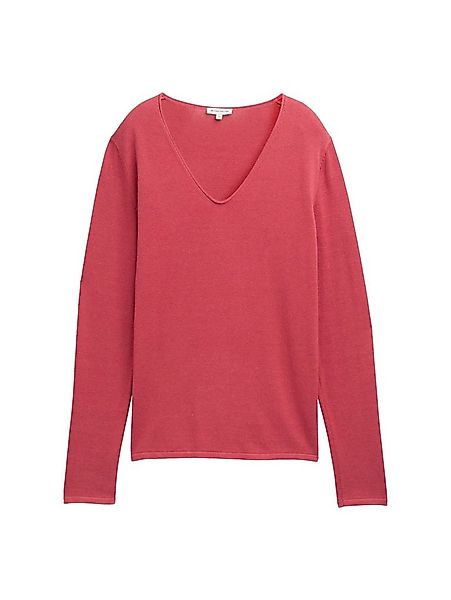 TOM TAILOR Strandpullover sweater basic v-neck Berry Red günstig online kaufen