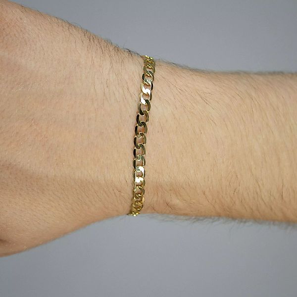 HOPLO Goldarmband Goldkette Panzerkette Länge 21cm günstig online kaufen