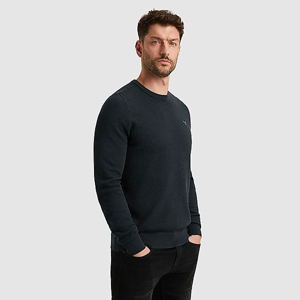 PME LEGEND Rundhalspullover mit Logo Stickerei günstig online kaufen