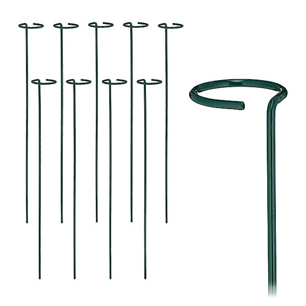 relaxdays Rankhilfe Pflanzstäbe aus Metall 10er günstig online kaufen