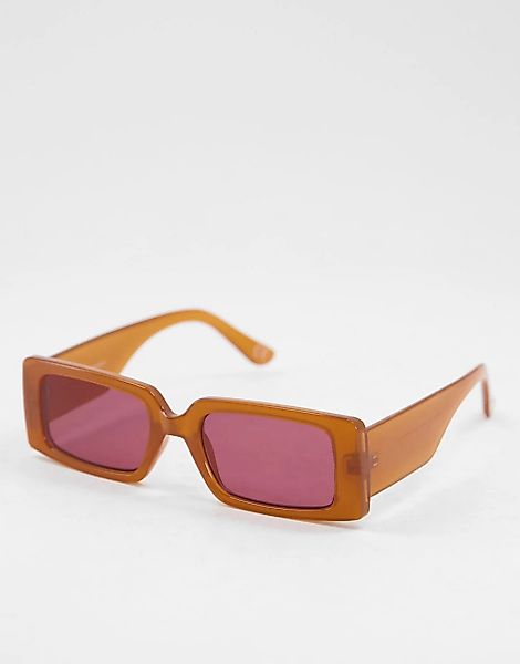 Quay – Noosa – Cat-Eye-Sonnenbrille für Damen in Beige-Braun günstig online kaufen