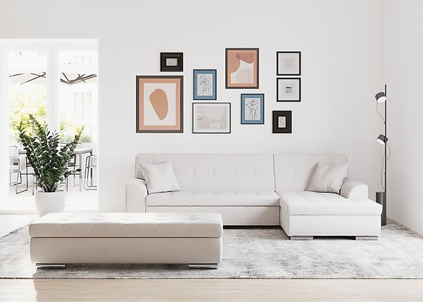 DOMO collection Ecksofa »Treviso viele Bezüge, auch in Cord, L-Form, B/T/H: günstig online kaufen