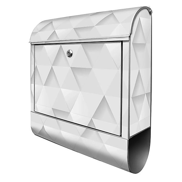 Banjado Design Briefkasten Silber Pulverbeschichtet 39x47x14cm 2 Schlüssel günstig online kaufen