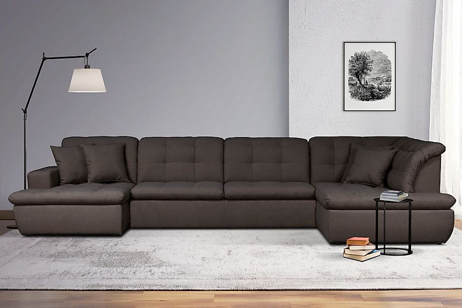 Home affaire Wohnlandschaft "BRISBANE NEU U-Form" mit feiner Steppung, Matt günstig online kaufen