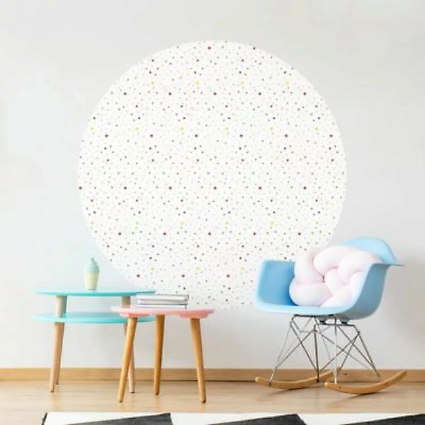 Bilderwelten Runde Tapete selbstklebend Kinderzimmer No.YK34 Bunte Sterne w günstig online kaufen