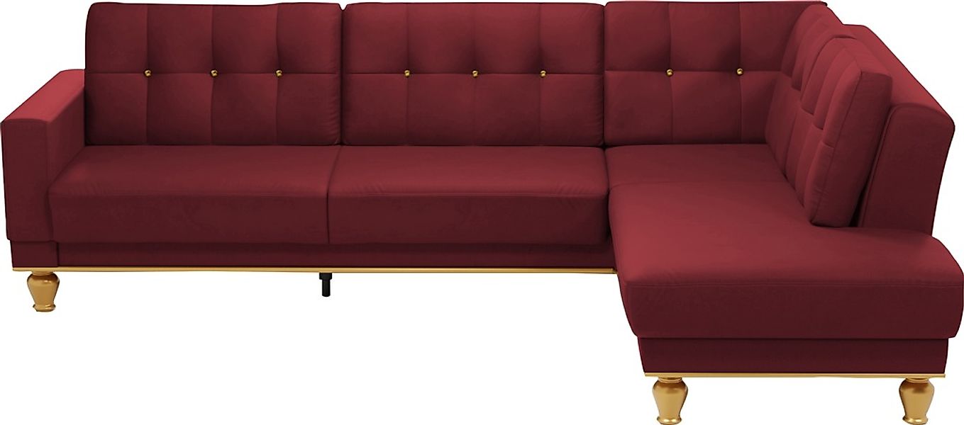 sit&more Ecksofa »Orient 5 L-Form«, mit Strass-Stein, wahlweise mit Bettfun günstig online kaufen