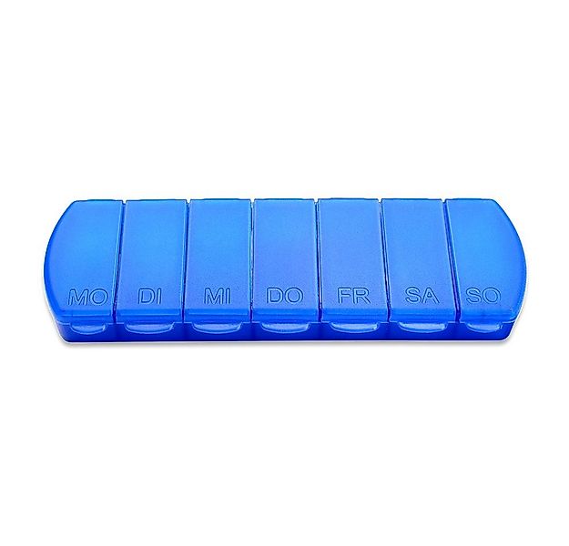 Schramm Pillendose Schramm® Tablettenbox blau 11x4x1,5cm Pillen Tabletten B günstig online kaufen