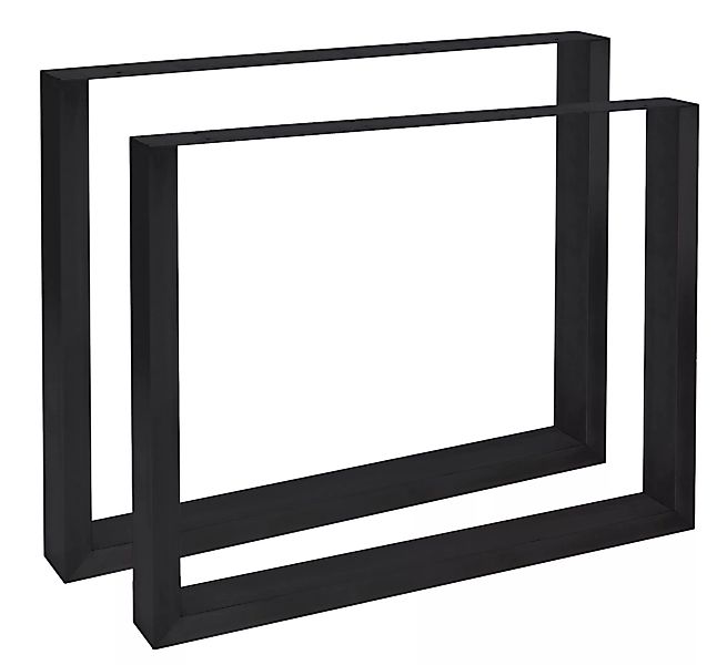 2er Set Tischbeine Velden-schwarz-80 cm günstig online kaufen