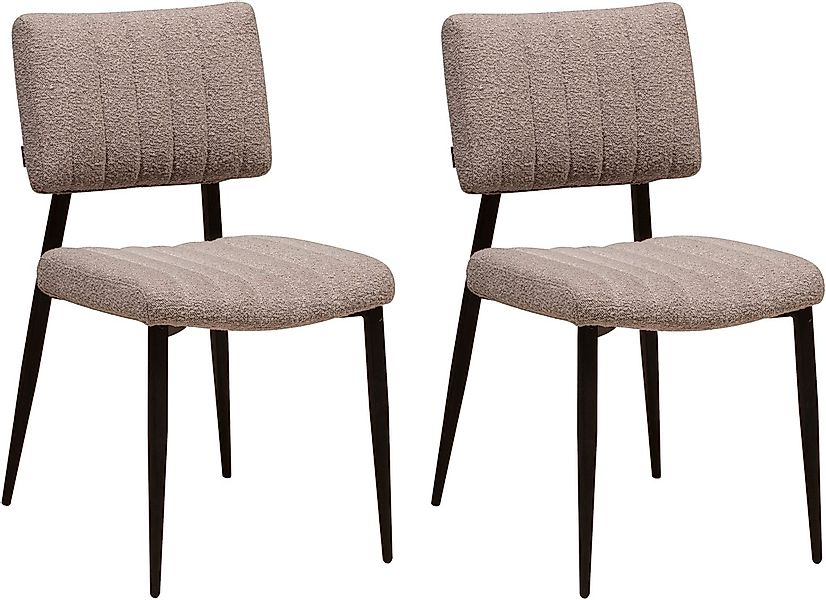 OMG Design Esszimmerstuhl "Dirk", (Set), 2 St., Stoff, moderner Boucle Bezu günstig online kaufen