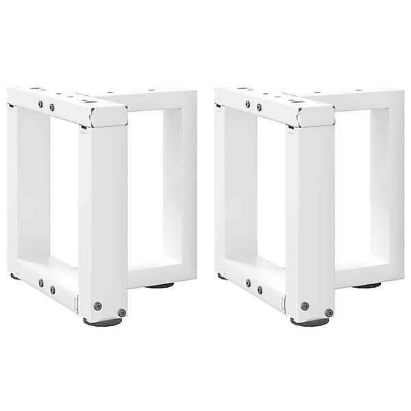 vidaXL Couchtischbeine T-Form 2 Stk Weiß 30x25x30-31 cm Stahl 4013001 günstig online kaufen