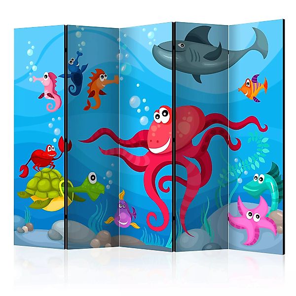 5-teiliges Paravent - Octopus And Shark Ii [room Dividers] günstig online kaufen