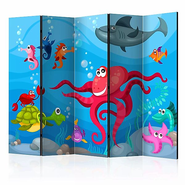 5-teiliges Paravent - Octopus And Shark Ii [room Dividers] günstig online kaufen