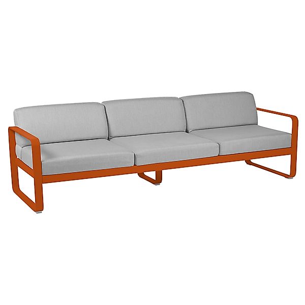 Bellevie 3-Sitzer Lounge-Sofa E2 Kandierte Orange 79 Flanellgrau günstig online kaufen