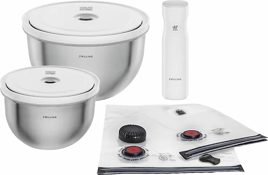 Zwilling Aufbewahrungssystem »Fresh & Save BOWLS«, (Set, 9 tlg., 1 Pumpe, 1 günstig online kaufen