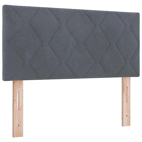vidaXL LED Kopfteil mit LED-Streifenleuchten Dunkelgrau 100 cm Samt 3338208 günstig online kaufen