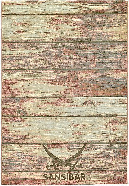 Sansibar Teppich »Rantum Beach SA-029«, rechteckig, 5 mm Höhe, Flachgewebe, günstig online kaufen
