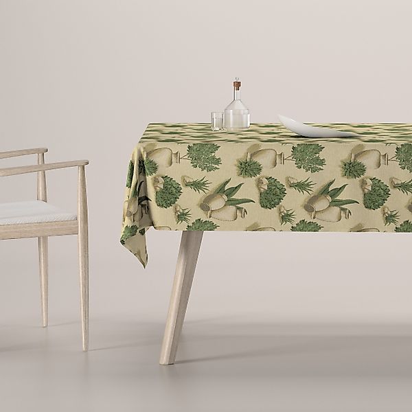 Rechteckige Tischdecke, beige-grün, Intenso Premium (145-09) günstig online kaufen