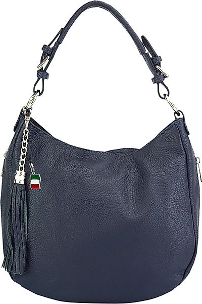 FLORENCE Schultertasche Florence Echtleder Damen Hobo günstig online kaufen