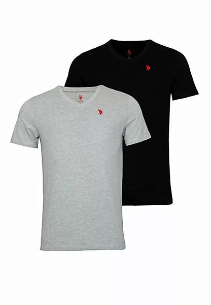 U.S. Polo Assn T-Shirt Shirt 2er Pack T-Shirts V-Ausschnitt (1-tlg) günstig online kaufen