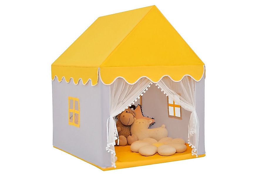 COSTWAY Spielzelt Kinder, mit Baumwolldecke, Fenster 120x105x140cm günstig online kaufen