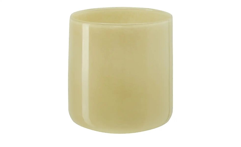 HOME STORY Vase   ¦ gelb ¦ Glas ¦ Maße (cm): H: 18,5  Ø: 18 Accessoires > V günstig online kaufen