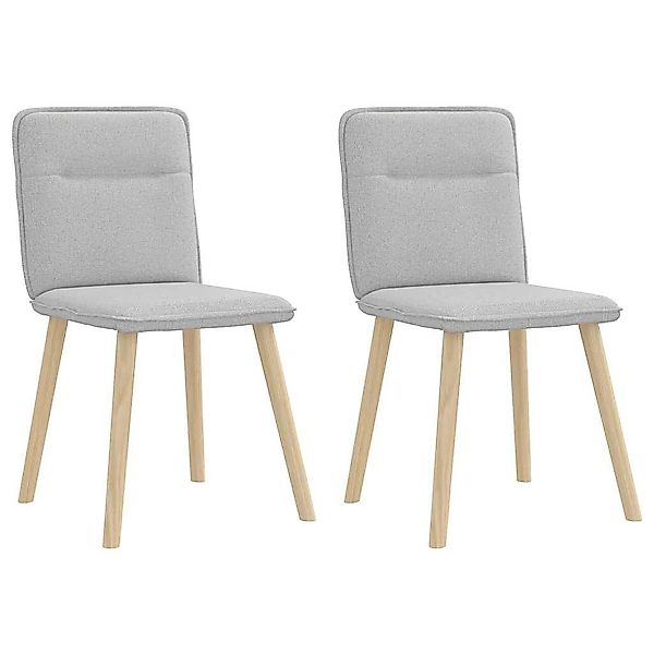 vidaXL Esszimmerstuhl Esszimmerstühle 2 Stk. Wolkengrau günstig online kaufen