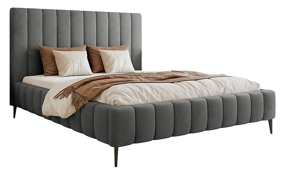 NADUVI Collection | Bettgestell Flores Samt 180x200 mit Staufach günstig online kaufen