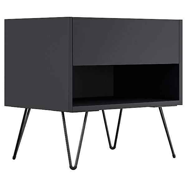 Posseik Nachttisch-Set Industrial B Stehend 50 cm Grafit 2-teilig günstig online kaufen