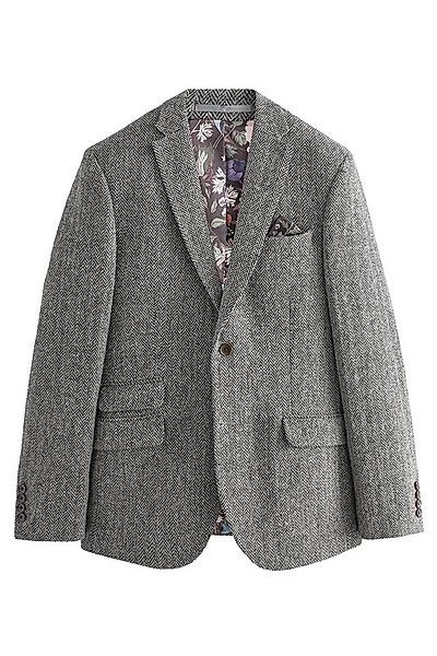 Next Sakko Blazer aus Harris-Tweed mit Fischgrätmuster (1-tlg) günstig online kaufen