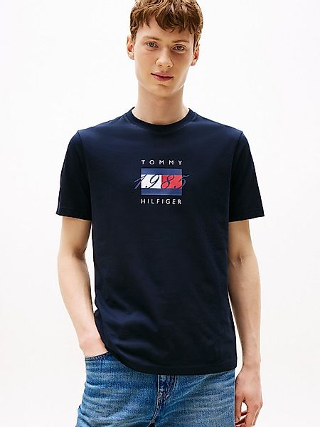 Tommy Hilfiger T-Shirt LINEAR FLAG GRAPHIC Rundhals, regular fit, Jersey günstig online kaufen