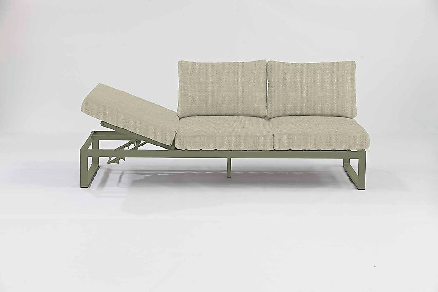 Nest 3-Sitzer Sofa für Outdoor verstellbar Grün günstig online kaufen