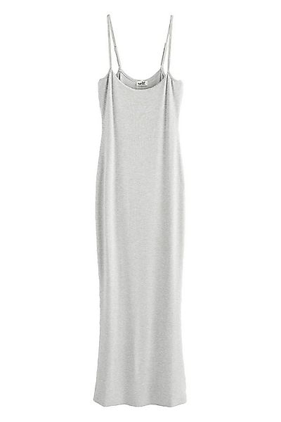 self Trägerkleid Geripptes Maxikleid mit U-Ausschnitt und Trägern (1-tlg) günstig online kaufen