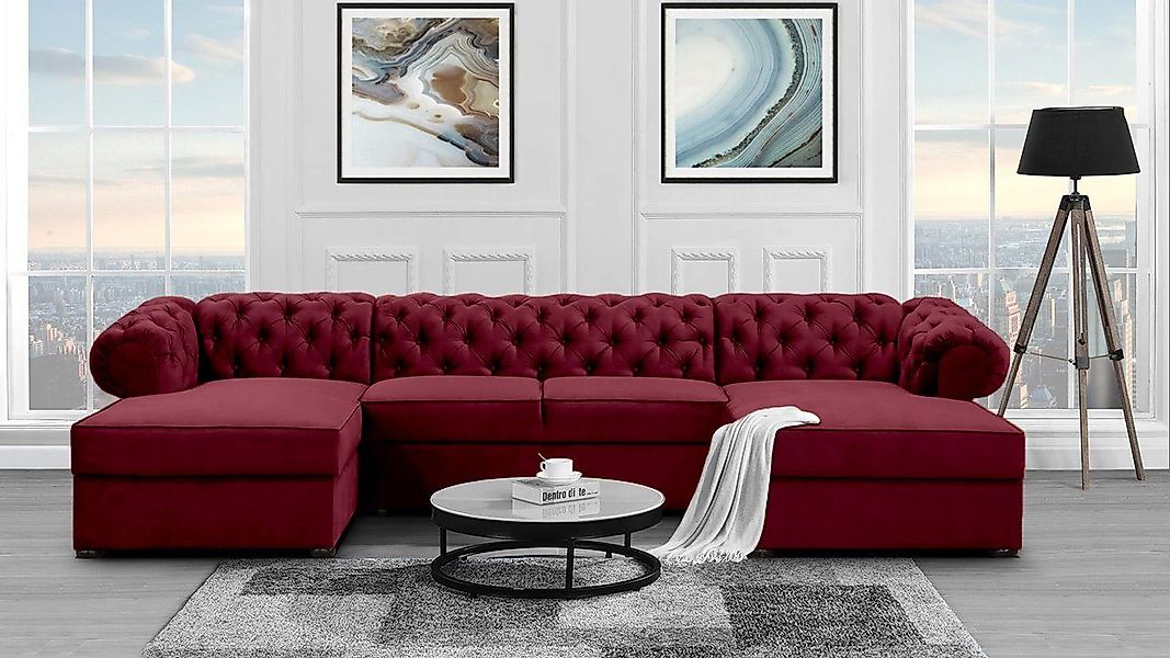 Beautysofa Ecksofa mit Schlaffunktion und zwei günstig online kaufen