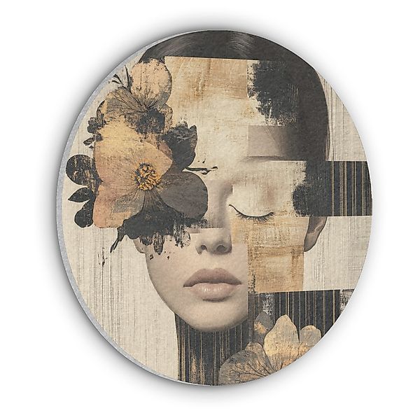 MuchoWow Gemälde Gesicht - Blumen - günstig online kaufen