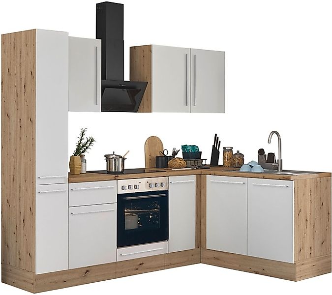 KOCHSTATION Winkelküche "Florida, Stellbreite 240x165 cm" wahlweise mit E-G günstig online kaufen