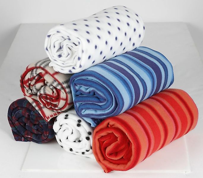 Wohndecke Fleece-Decke 130x170cm Wohndecke Sofadecke Kuscheldecke günstig online kaufen