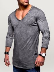 behype Langarmshirt "NUKE L/S" mit V-Ausschnitt günstig online kaufen