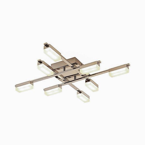 Lindby LED Deckenleuchte Mally 9626116 Modern in Chrom aus Metall 8-flammig günstig online kaufen