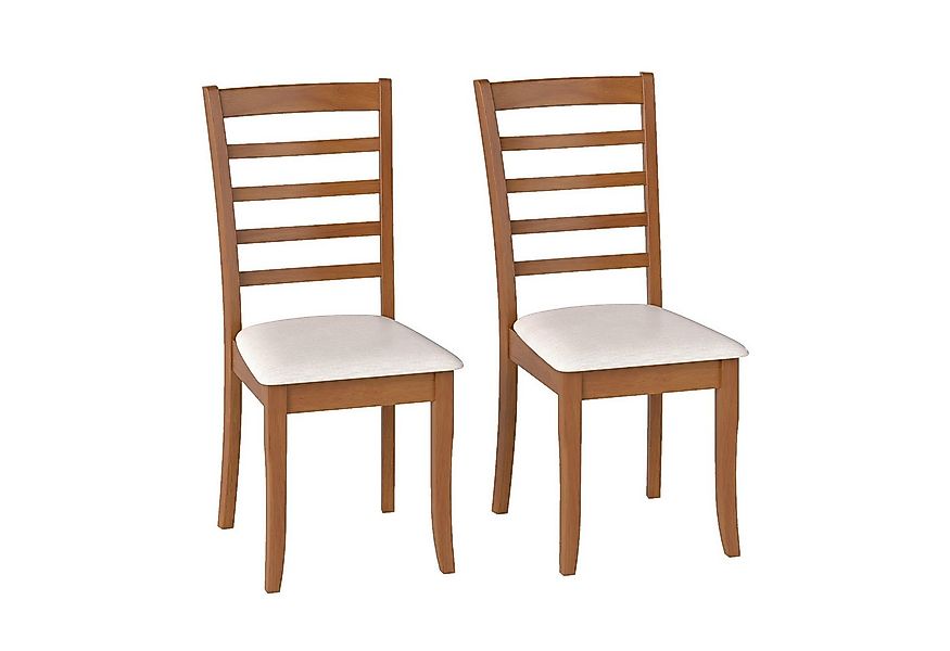 COSTWAY Esszimmerstuhl, Küchenstuhl Holz, Esstisch Stühle mit gepolsterter günstig online kaufen