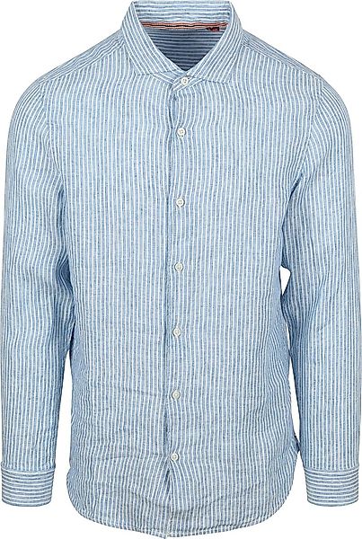 Superdry Shirt Linen Vacation Azure Blue Stripe - Größe XL günstig online kaufen