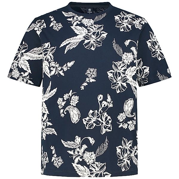 Lerros T-Shirt mit Allover-Muster Farbe blau Größe: 3XL günstig online kaufen