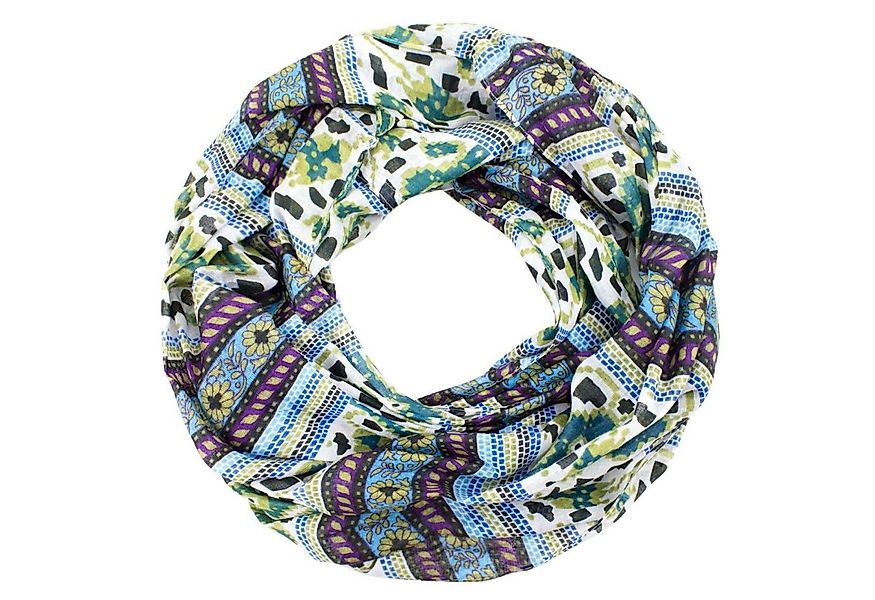 Sunsa Loop Damen Loop Schal Baumwolle Schlauchschal. Loopschal mit Blumen D günstig online kaufen