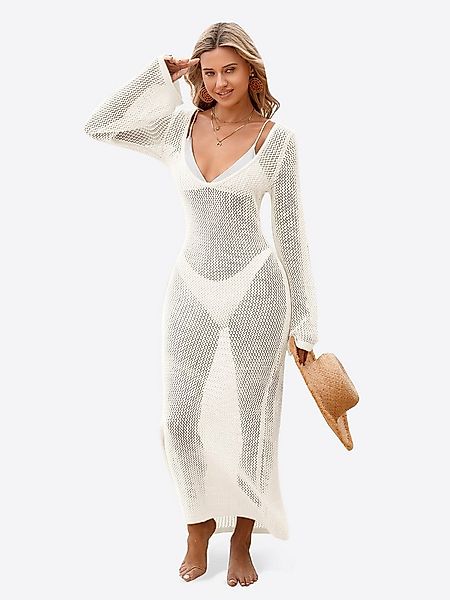 Imily Bela Strandkleid Damen Häkelstrick Beach Bikini Cover-Up Strandüberwu günstig online kaufen