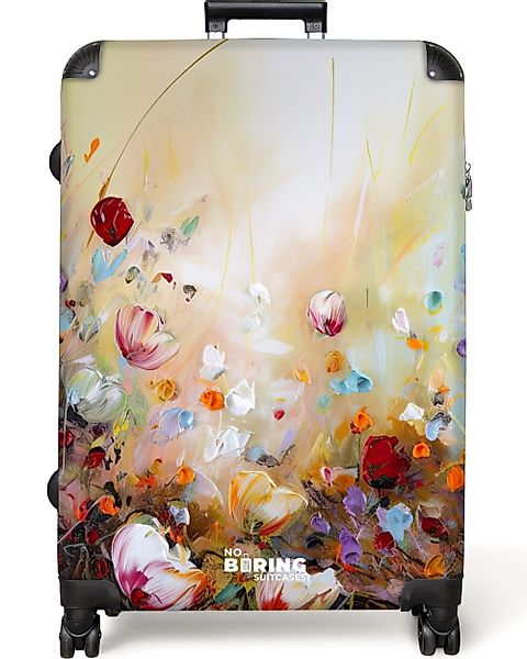 NoBoringSuitcases.com© Hartschalen-Trolley Ölfarben - Blumen - günstig online kaufen