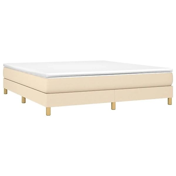 vidaXL Boxspringbett mit Matratze Creme 160x200 cm Stoff 3144188 günstig online kaufen